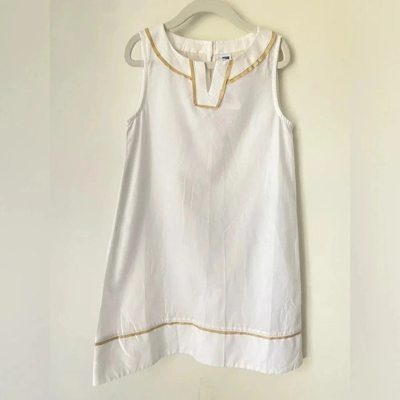 Janie and Jack Swim Coverup Girls’ 5 White Metallic Trim NWT - Picture 3 of 8